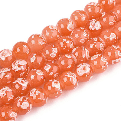 Baking Paint Glass Beads X1-DGLA-N015-8mm-04-1