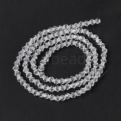 Clear Glass Bicone Beads Strands X-GLAA-S026-3mm-07-1