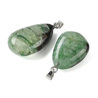 Natural Dyed & Heated Agate Tumbled Stone Pendants GG-K002-07B-1