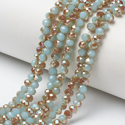 Electroplate Glass Beads Strands EGLA-A034-J4mm-J06-1
