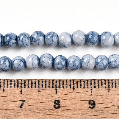 Baking Paint Glass Beads Strands DGLA-N003-4mm-C07-1