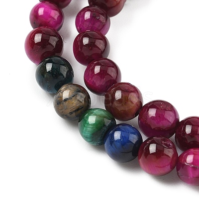 Grade AB Natural Tiger Eye Beads Strands G-F591-18-6mm-06-1
