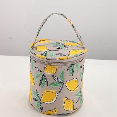 Oxford Zipper Knitting Bucket Bag with Handle PW-WG69279-02-1