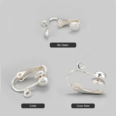 Iron Clip-on Earring Findings EC141-S-1