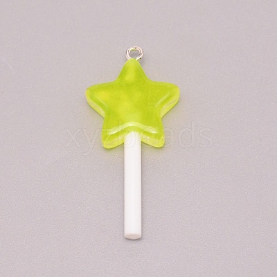 Resin Pendants RESI-WH0025-11I-1
