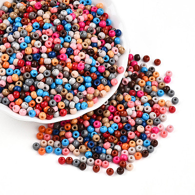 Baking Paint Glass Seed Beads SEED-N007-02G-1