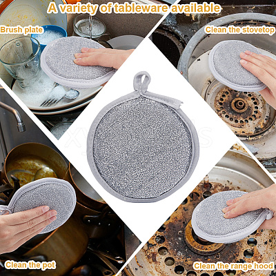 8Pcs Polyester with Cleaning Sponge for Bowl AJEW-GF0010-85-1