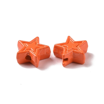 Spray Painted Alloy Beads PALLOY-K001-02I-1