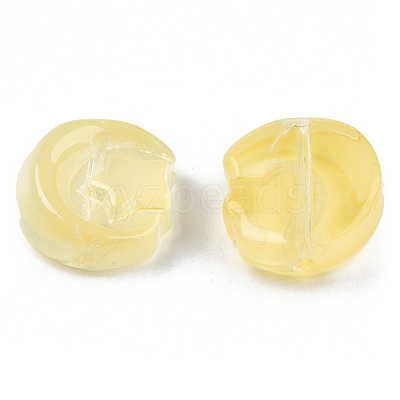Transparent Spray Painted Glass Beads GLAA-N035-036-C05-1