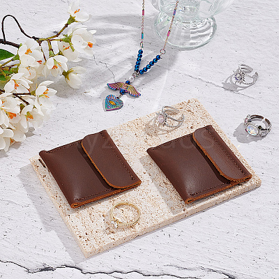 Rectangle PU Leather Ring Bags ABAG-WH0047-01C-1