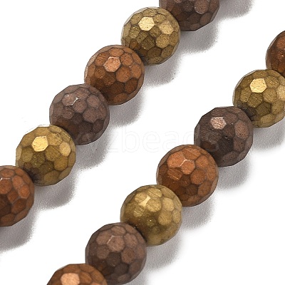 PVD Vacuum Plating Non-magnetic Synthetic Hematite Beads Strands G-F682-01B-1