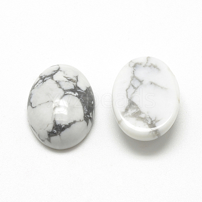 Natural Howlite Cabochons G-R415-13x18-29-1