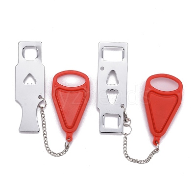 2Pcs Plastic with Metal Portable Door Lock Home Security FIND-AR0001-18A-1
