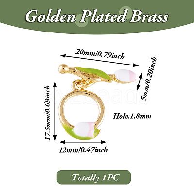 Brass Enamel Toggle Clasps X1-KK-N231-282-1