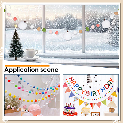 1Pc Felt Pompom Ball Hanging Streamer DIY-PH0036-23-1