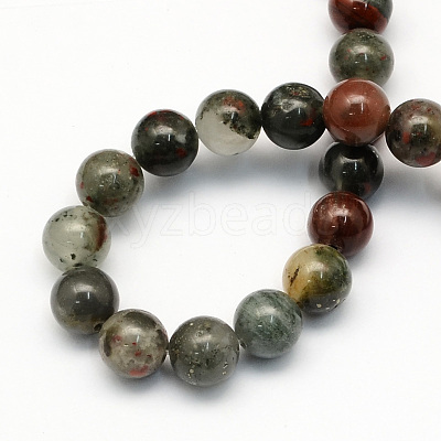 Natural African Bloodstone Beads Strands X-G-S184-8mm-1