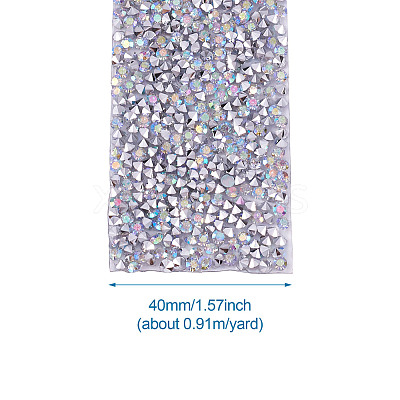 Glitter Resin Hotfix Rhinestone(Hot Melt Adhesive On The Back) OCOR-TA0002-02-40mm-1