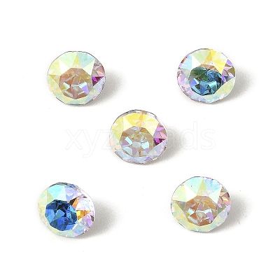 Glass Rhinestone Cabochons GLAA-A018-8mm-001AB-1