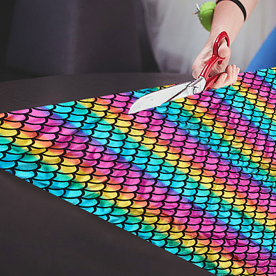 Laser Polyurethane Fabric for DIY Crafts DIY-WH0888-07B-1