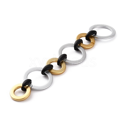 Handmade Spray Painted CCB Chains AJEW-JB00854-02-1