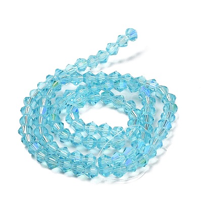 Transparent Electroplate Glass Beads Strands LS-EGLA-A039-T3mm-L20-1