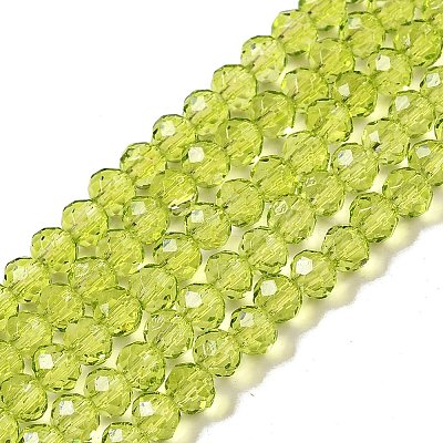 Transparent Baking Paint Glass Beads Strands DGLA-A034-T4mm-D05-1