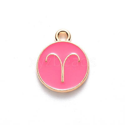 Alloy Enamel Pendants X-ENAM-S124-01B-03A-1
