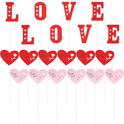6 Sets 3 Styles 3D Wood Cake Insert Card WOOD-NB0001-86-1