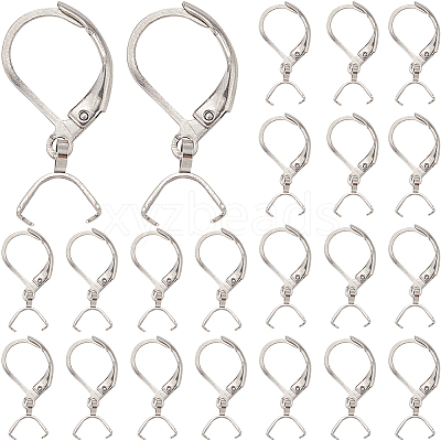 40Pcs 304 Stainless Steel Leverback Earring Findings STAS-SC0009-31P-1