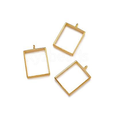 Alloy Open Back Bezel Big Pendants PALLOY-TA0021-02G-1