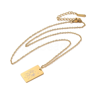 Golden 202 Stainless Steel Constellation Pendants Necklaces NJEW-K380-02G-11-1