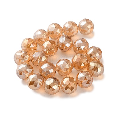 Transparent Electroplate Glass Beads Strands EGLA-N002-34H-F01-1