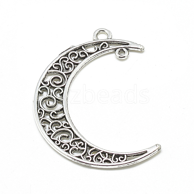 Tibetan Style Alloy 2-Loop Link Pendants TIBE-S299-062AS-RS-1
