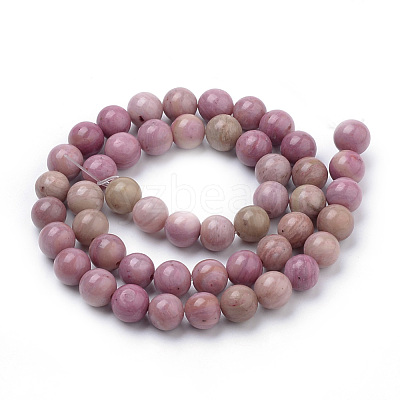 Natural Rhodonite Beads Strands X-G-S259-08-6mm-1