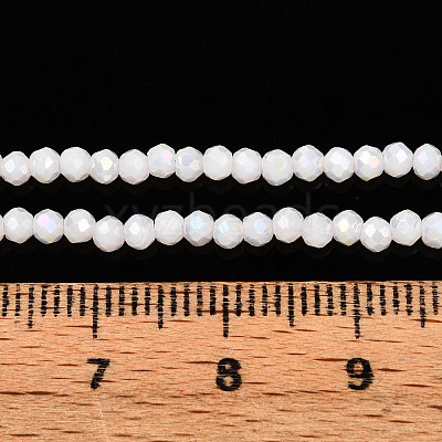 Electroplate Glass Beads Strands EGLA-A034-P1mm-B33-1