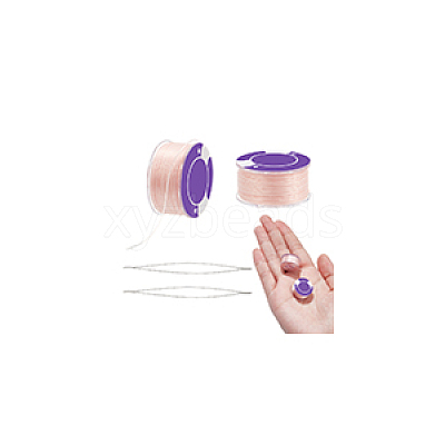 2 Rolls Special Coated Polyester Beading Threads OCOR-NB0002-06H-1