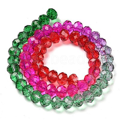 Transparent Painted Glass Beads Strands X1-DGLA-A034-T8mm-A24-1