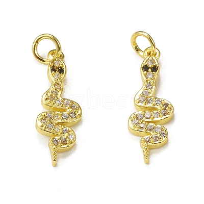 Brass Micro Pave Cubic Zirconia Pendants KK-E068-VB312-1