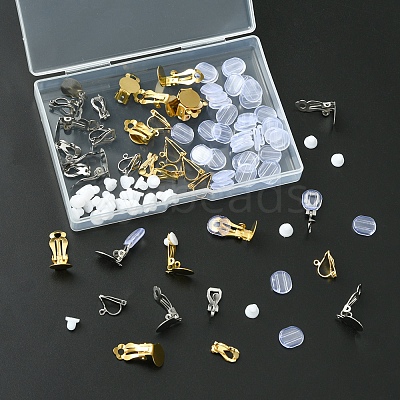 304 Stainless Steel Clip-on Earring Findings STAS-FS0001-59-1