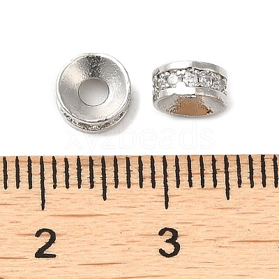 Rack Plating Brass Cubic Zirconia Beads KK-K349-03P-1