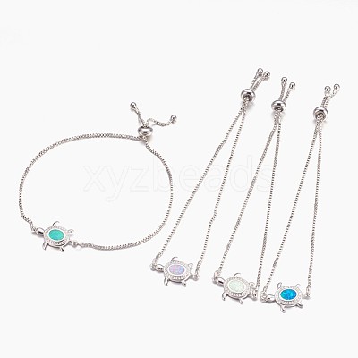 Adjustable Brass Bolo Bracelets BJEW-K204-03-P-1
