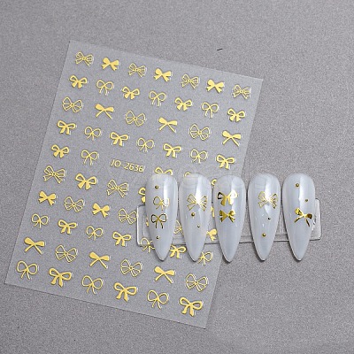 Bowknot Self Adhesive Nail Art Stickers PW-WG37ABF-03-1