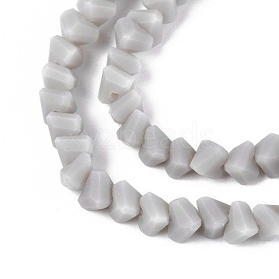 Frosted Opaque Glass Beads Strands GLAA-N017-4mm-21-1