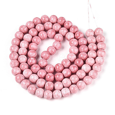 Baking Paint Glass Beads Strands DGLA-N016-10mm-02-1