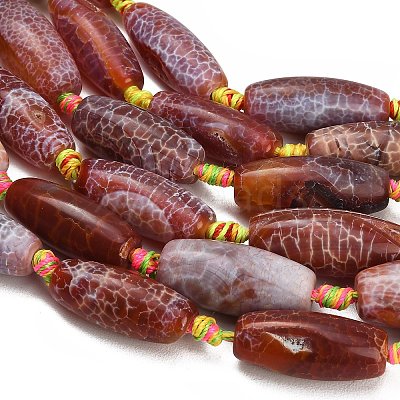 Dyed & Heated Natural Fire Crackle Agate Beads Strands GG-CBAB9C6-A01-01-1