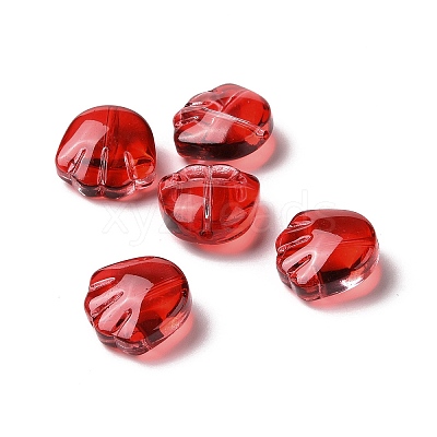 Transparent Spray Painted Glass Beads GLAA-I050-12I-1
