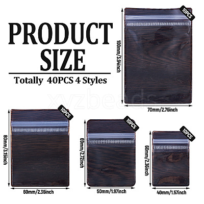 40Pcs 4 Styles PVC Resealable Bags OPP-TA0001-18B-1