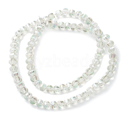 Electroplate Transparent Glass Beads Strands EGLA-K015-13C-1
