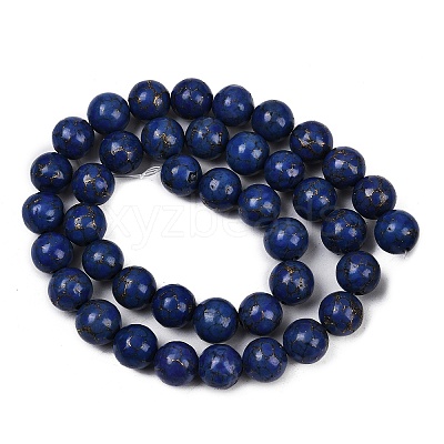 Synthetic Howlite Imitation Lapis Lazuli Beads G-S393-13A-10mm-1