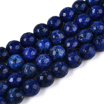 Dyed Natural White Jade Beads Strands G-T139-8mm-60-18-1